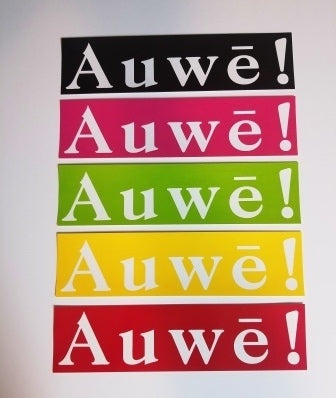 Auwē! Logo Vinyl font stickers