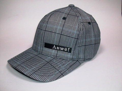 Auwē! Glen check black/white plaid fitted hat